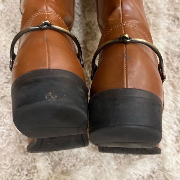 Sammy & Libby camel brown knee high riding boots with spurs - size 8 - Picture 8 of 9